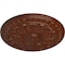 Ekena Millwork Colton Ceiling Medallion (Canopies up to 4 3/4"), 15 3/4"OD x 1 1/2"P, Burnished Mahogany Crackle CM15CNBMC - alternate 4